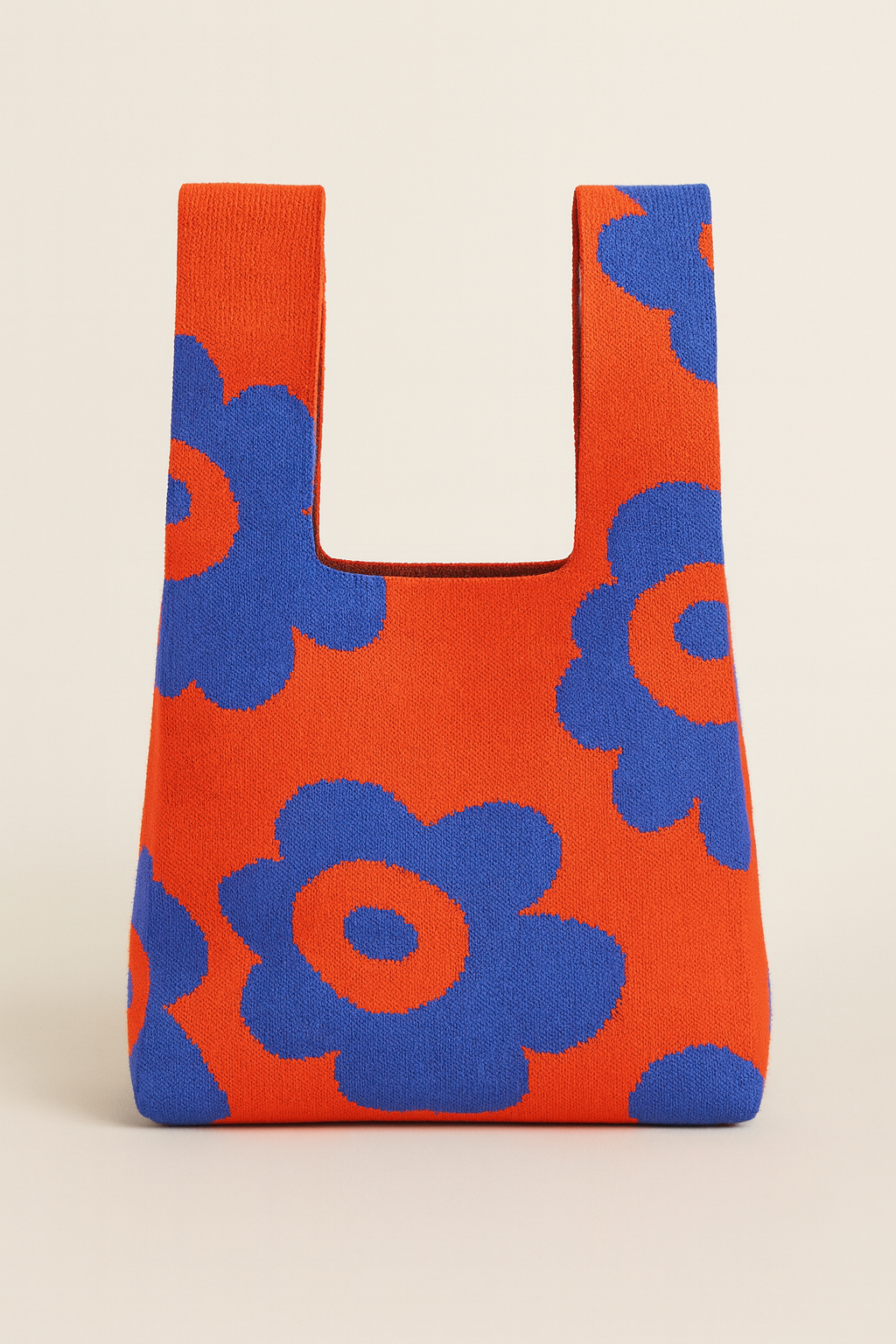 Bold Blooms - Knitted Bag