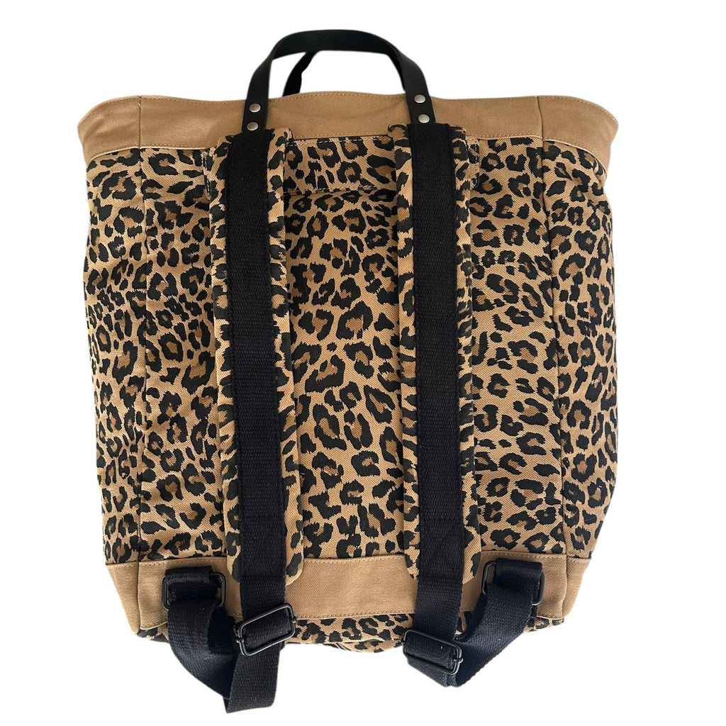 Clovelly backpack  - sand leopard print