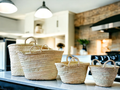 French basket - Straw Woven Handle