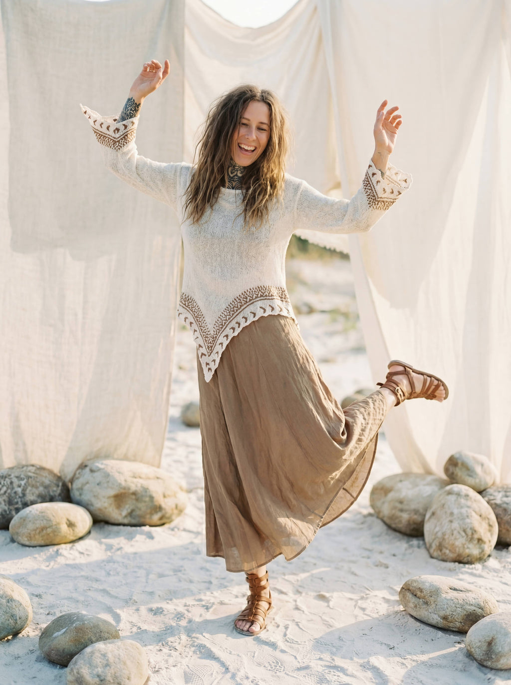 Festival Boho Top, Peplum Blouse, Block Print Summer Top