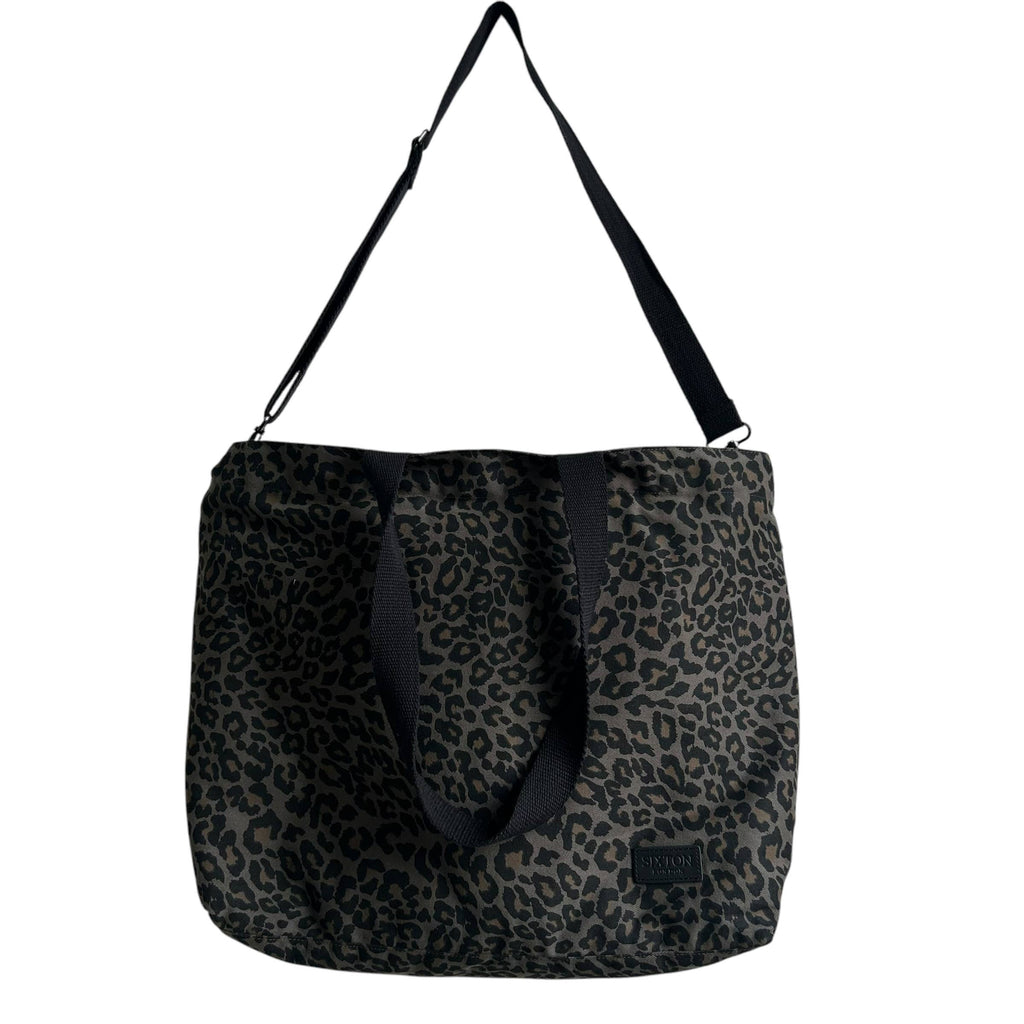 Weekend large tote bag - Grey Leopard print