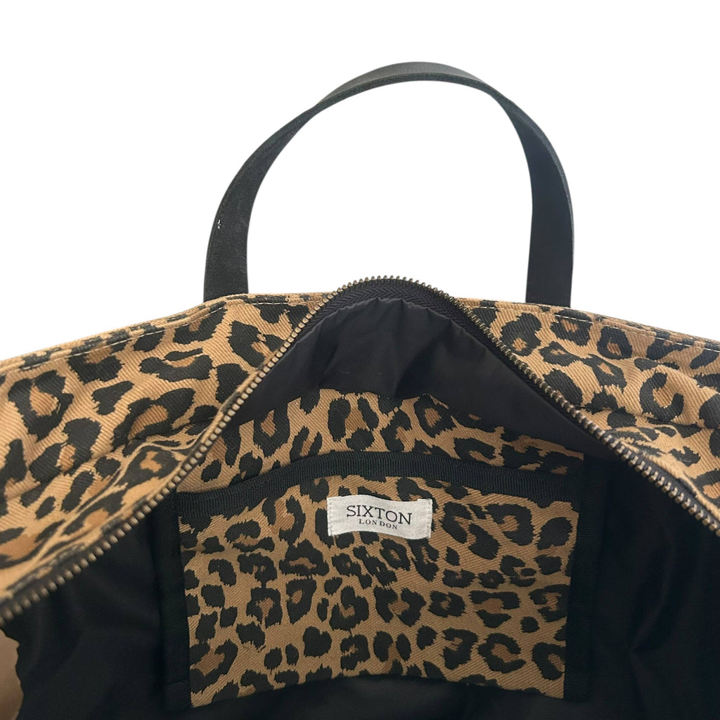 Clovelly backpack  - sand leopard print
