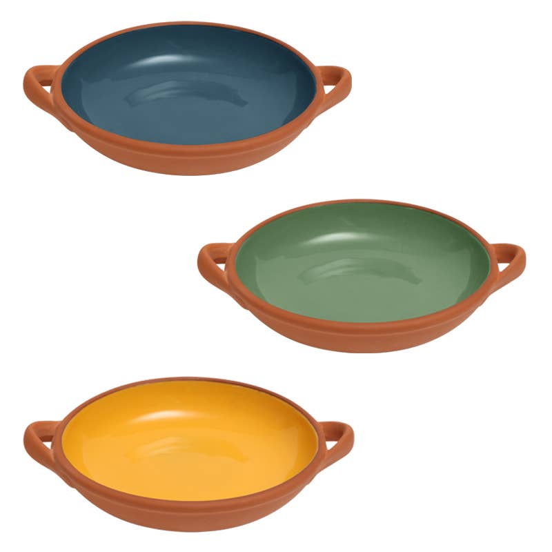 Sintra Large Glazed Terracotta Tapas Dish - Ochre