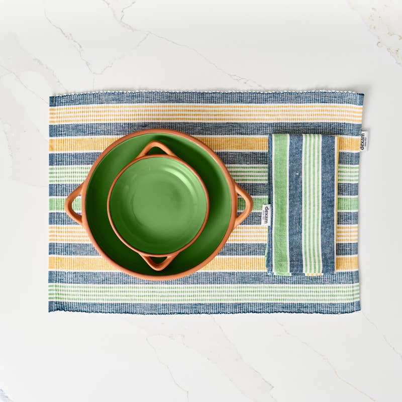 Sintra Large Glazed Terracotta Tapas Dish - Green
