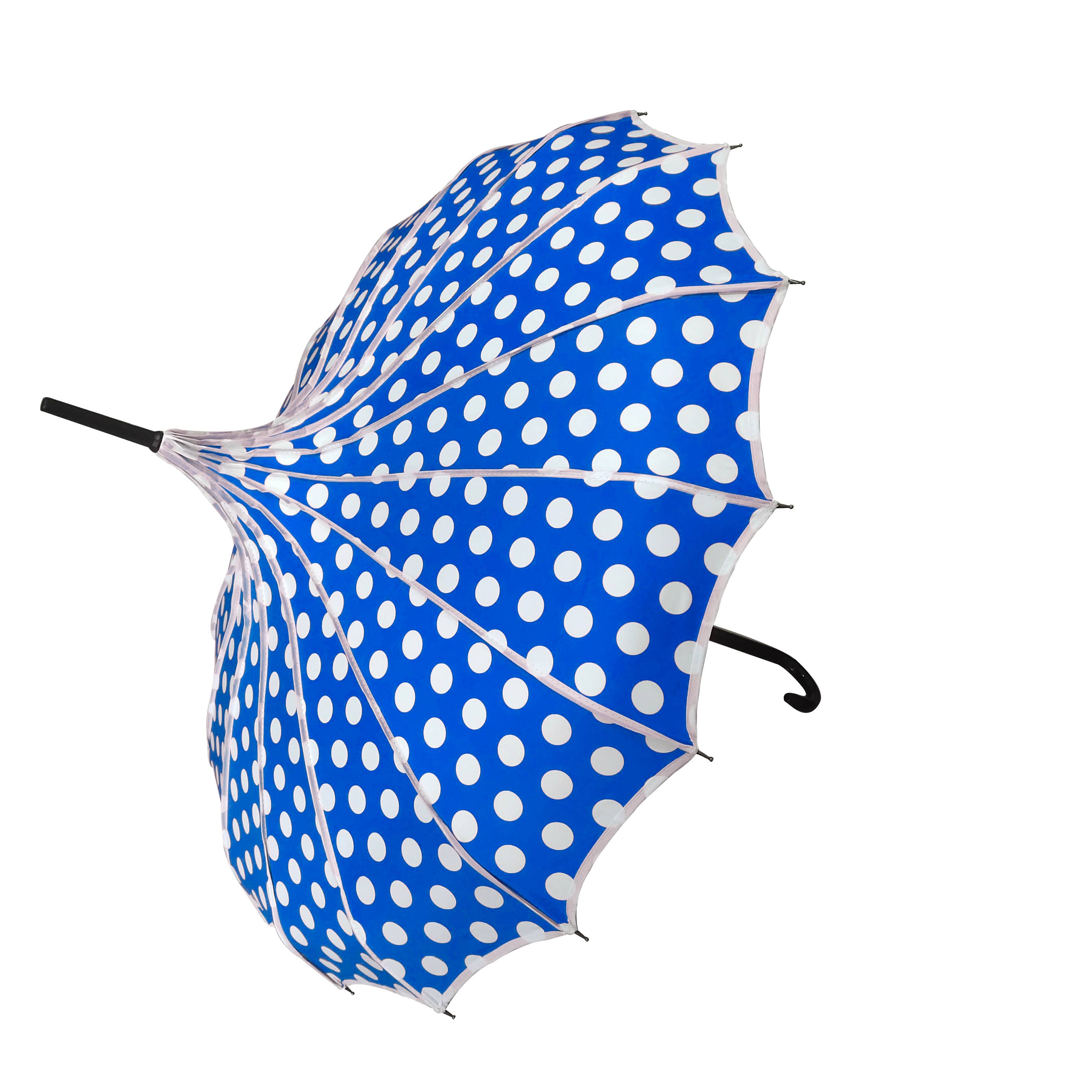 Boutique Polka Dot Ribbed pagoda with UV protection