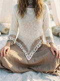 Festival Boho Top, Peplum Blouse, Block Print Summer Top