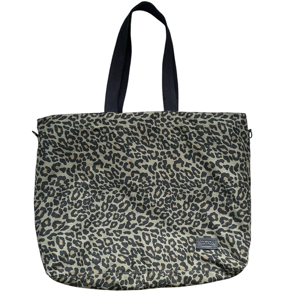 Weekend large tote bag - Green Leopard print