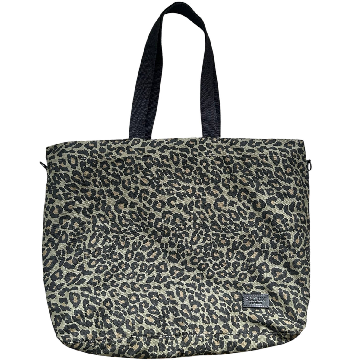 Weekend large tote bag - Green Leopard print