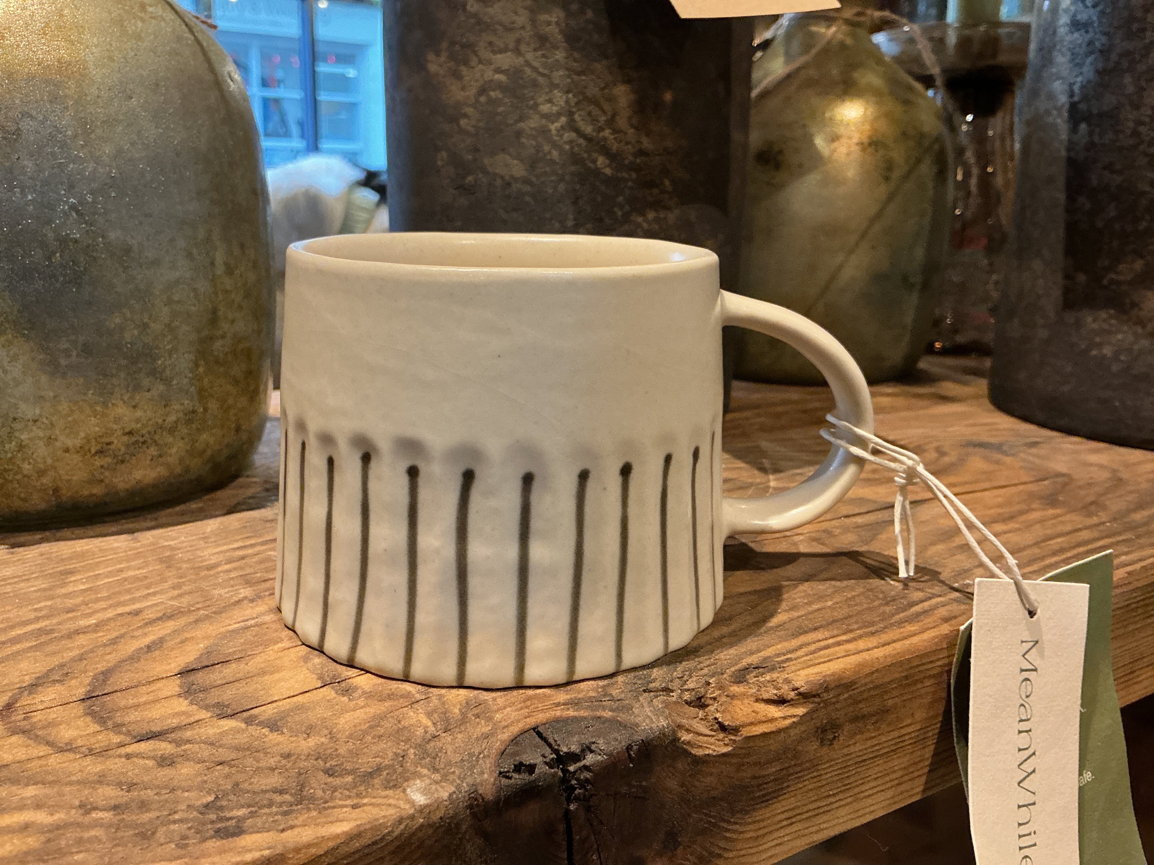 Ridged Painted Mug