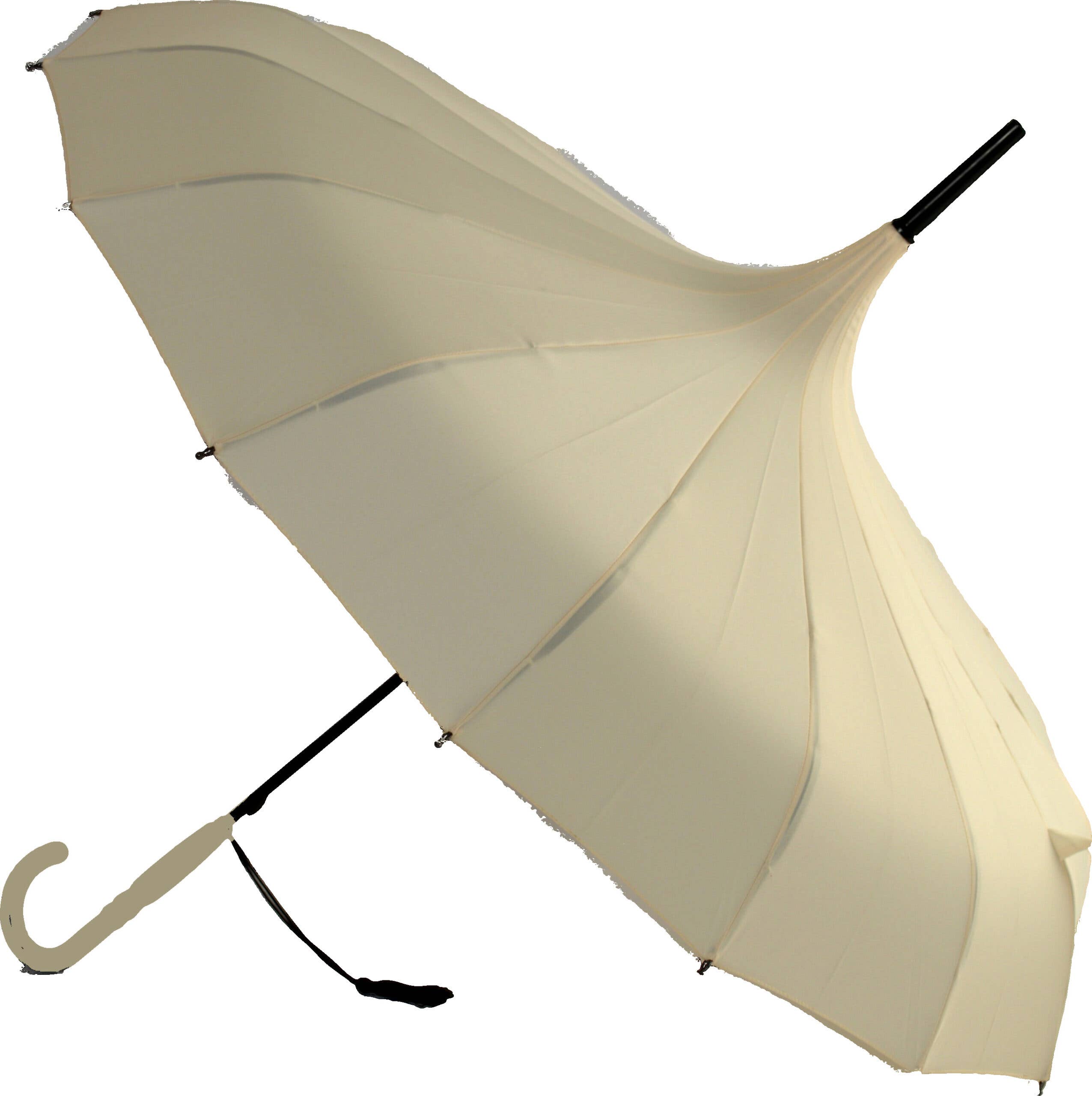 Boutique Classic Pagoda Umbrella in  Beige - BCSPPABE