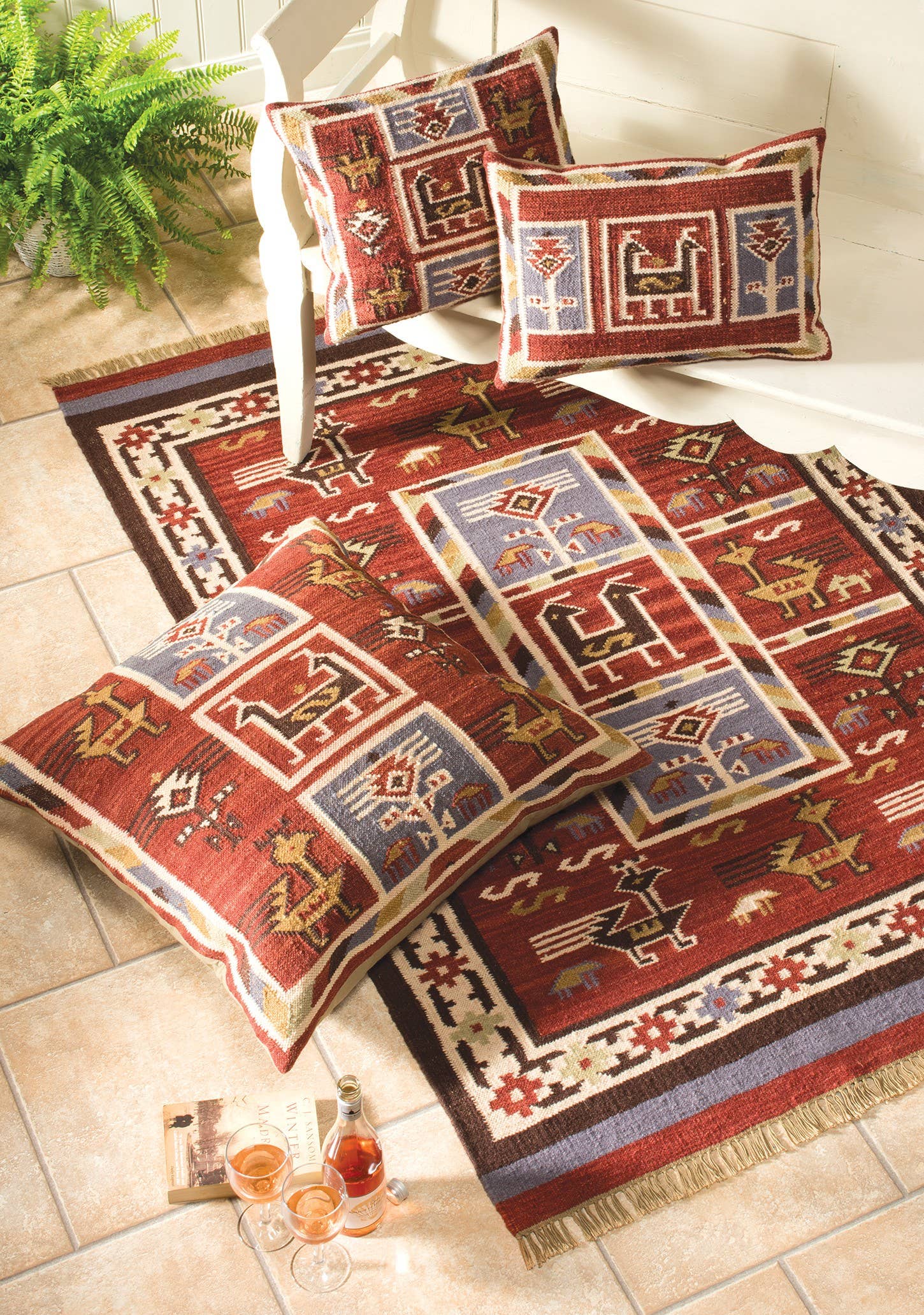 Birdsong Kilim Cushion
