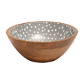 Sintra Mango Wood Spotted Salad Bowl - Stone