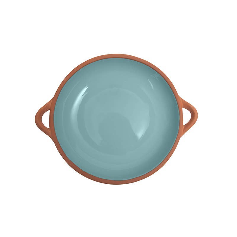 Sintra Large Glazed Terracotta Tapas Dish - Duck Egg Blue