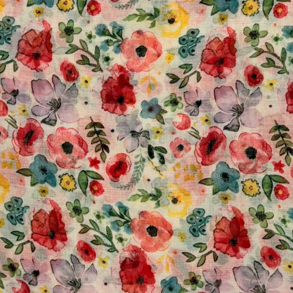 Poppy and Ditsy Floral Scarf
