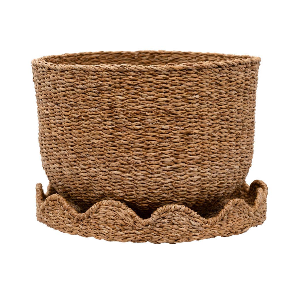 Bangali Scallop Lidded Storage Baskets
