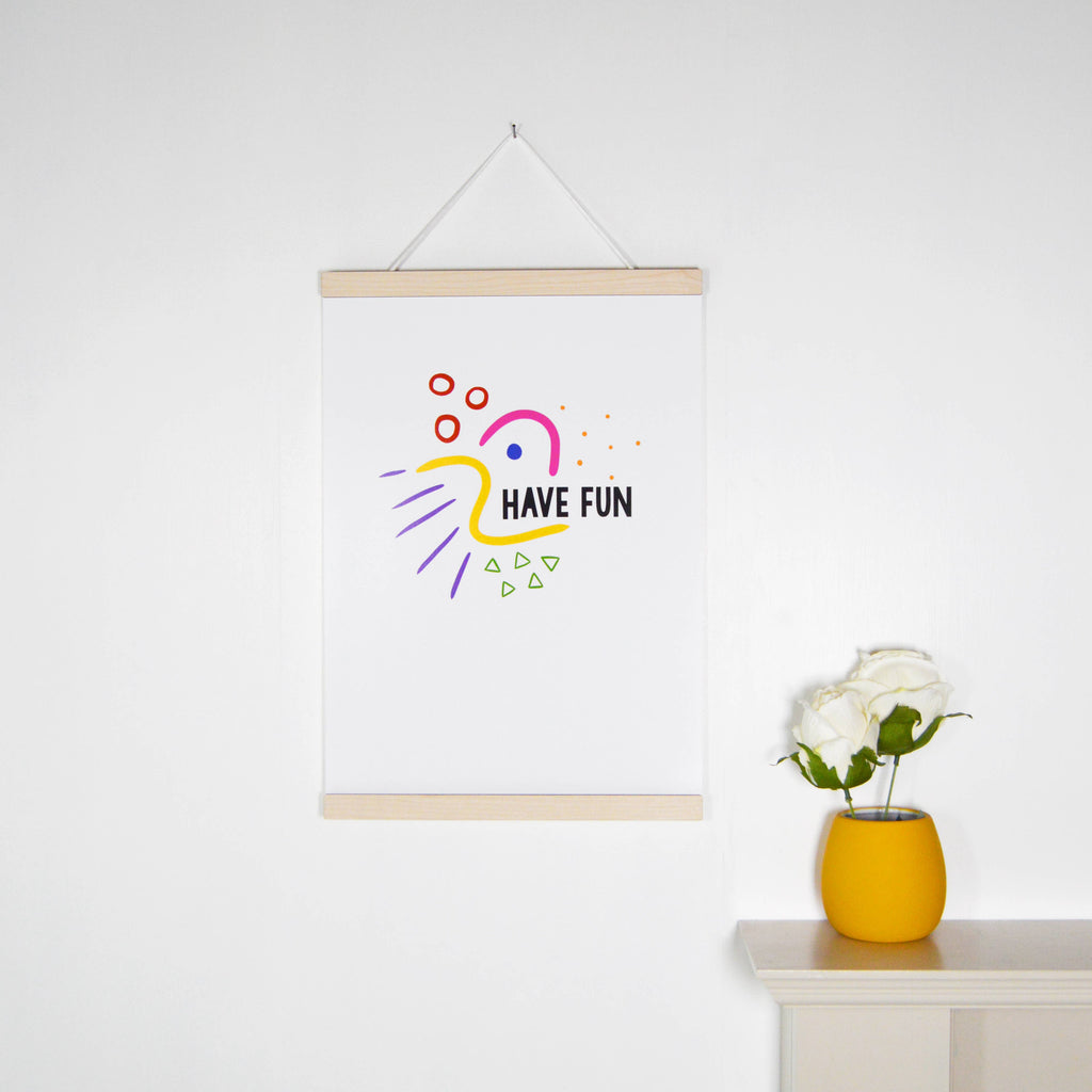 A3 Straight American Maple Magnetic Picture Hanger