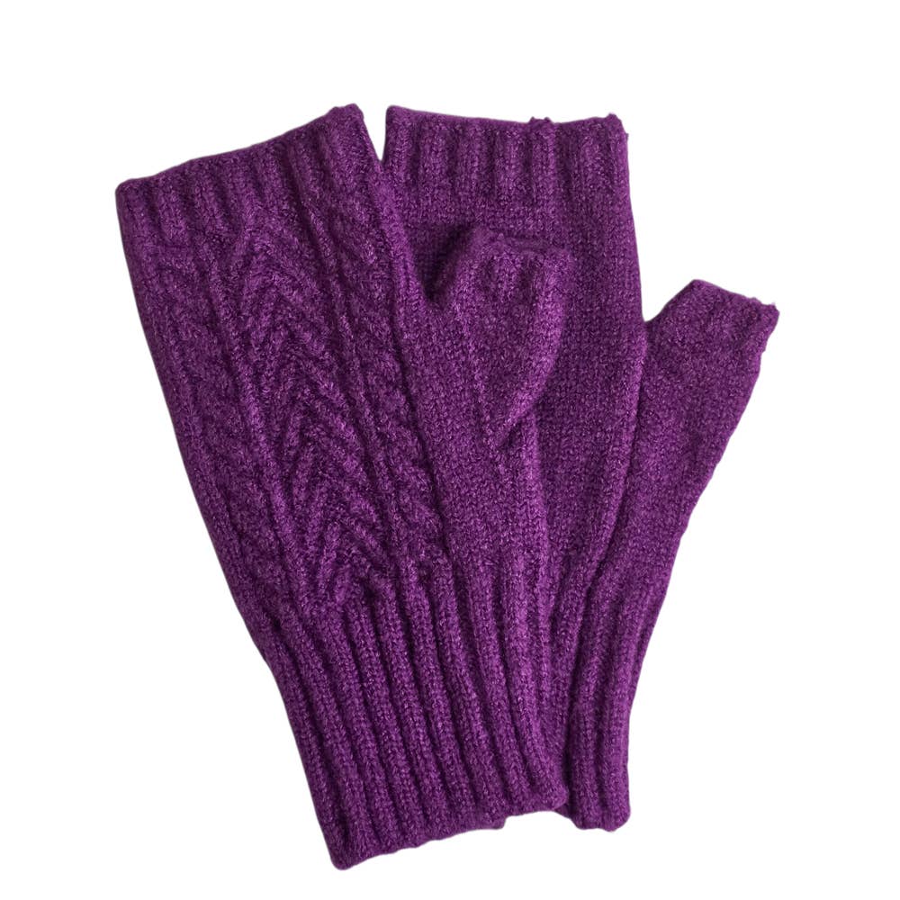 Cashmere Blend Mittens Light Purple