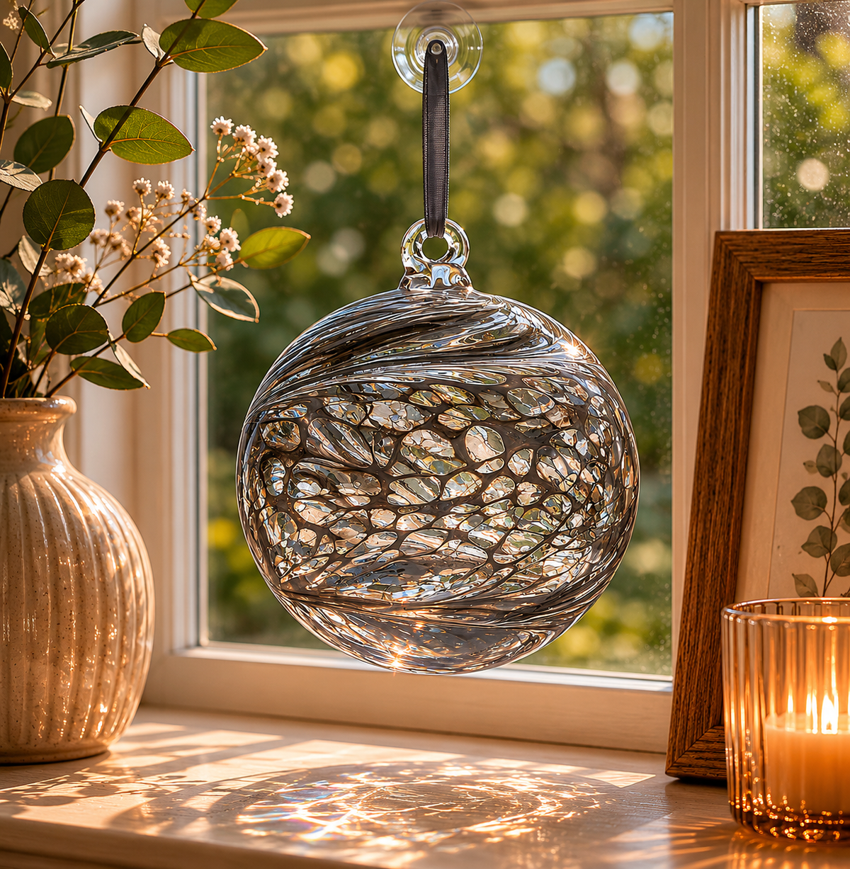 15cm Friendship Ball - Pastel Silver