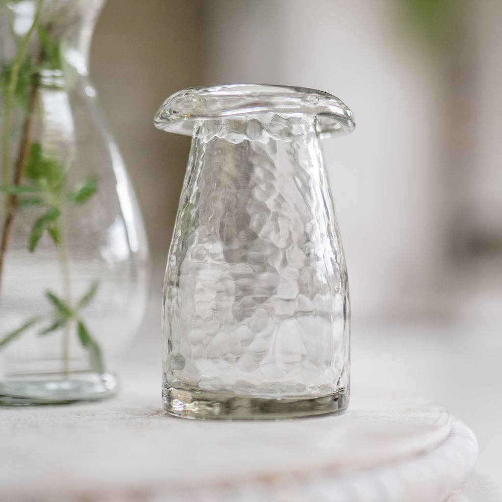 Cora Hammered Glass Bud Vase