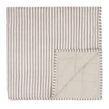 Hebden Quilted Stripe 100% Cotton Bedspread Mole/Stone