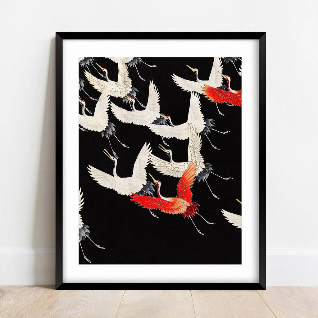Myriad of Flying Cranes Print