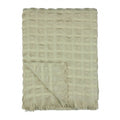 Walton Waffle Fringed Throw Sage