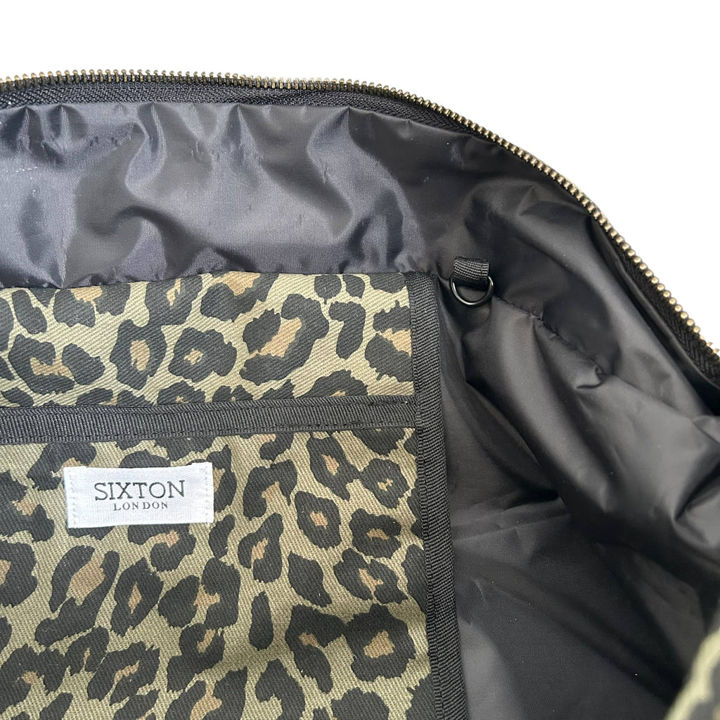 Weekend large tote bag - Green Leopard print