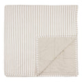 Hebden Quilted Stripe 100% Cotton Bedspread Natural/Stone