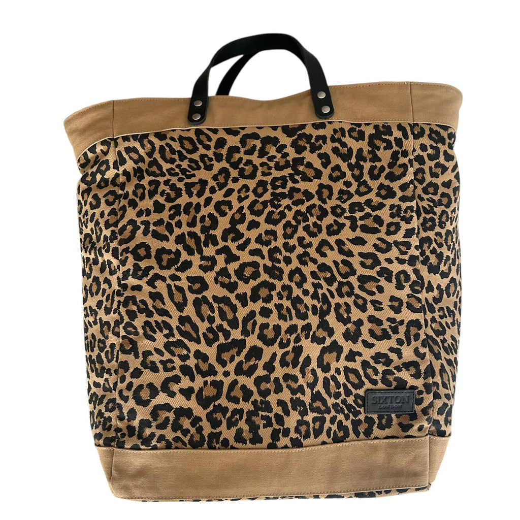Clovelly backpack  - sand leopard print