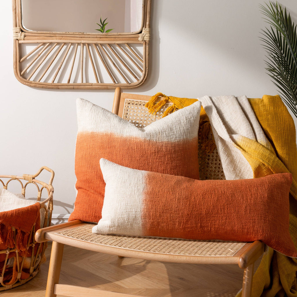 Mizu Dip Dye Cushion Amber
