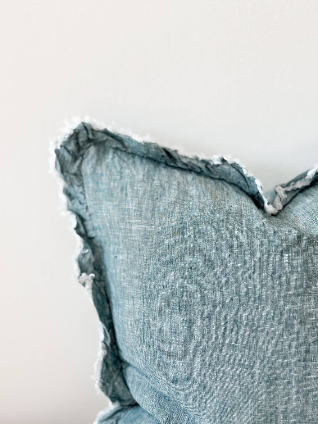 Hallie Washed Dark Teal Cushion, 45x45cm