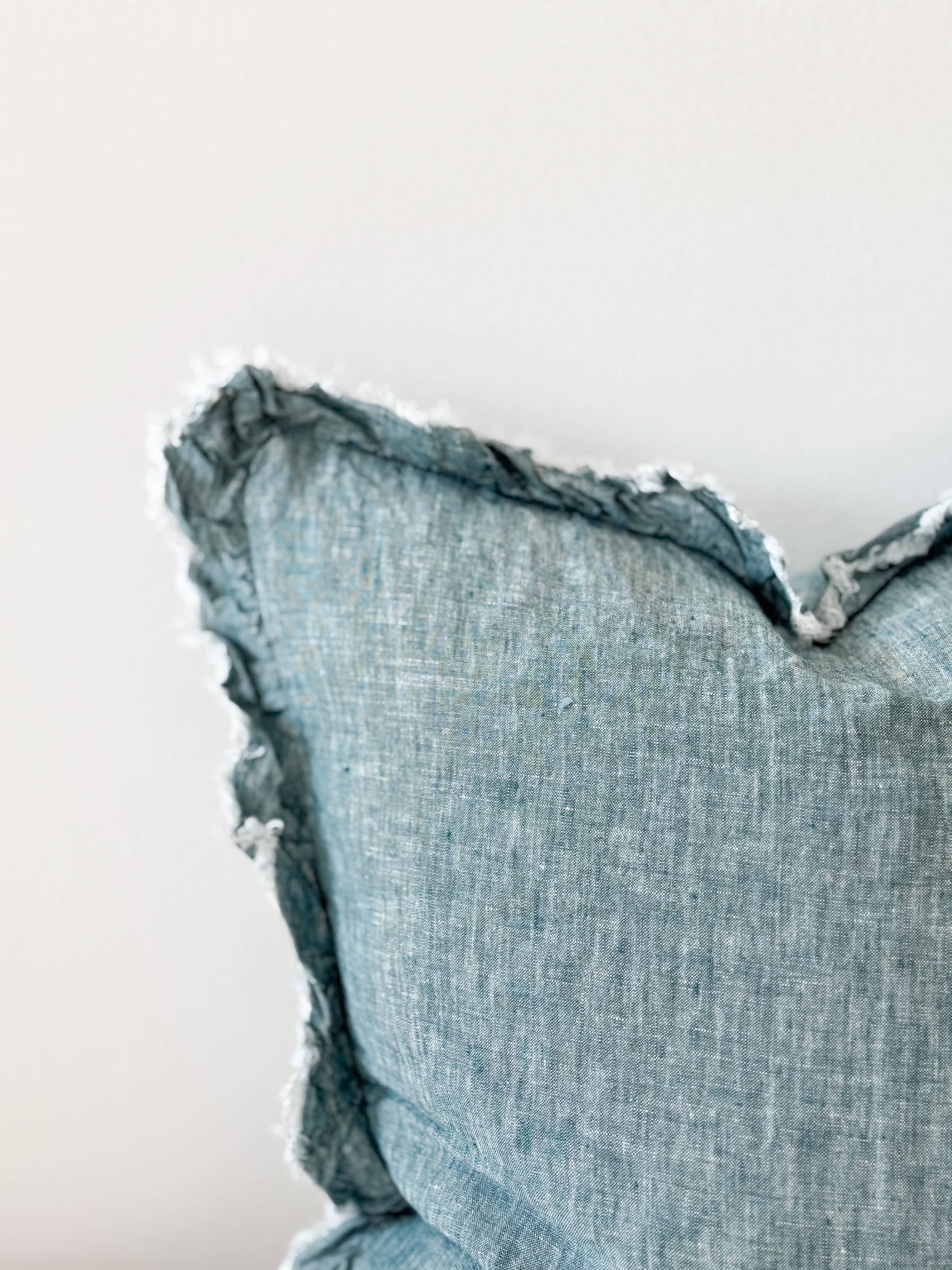 Hallie Washed Dark Teal Cushion, 45x45cm
