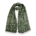 Bandana Print Wool Blend Scarf