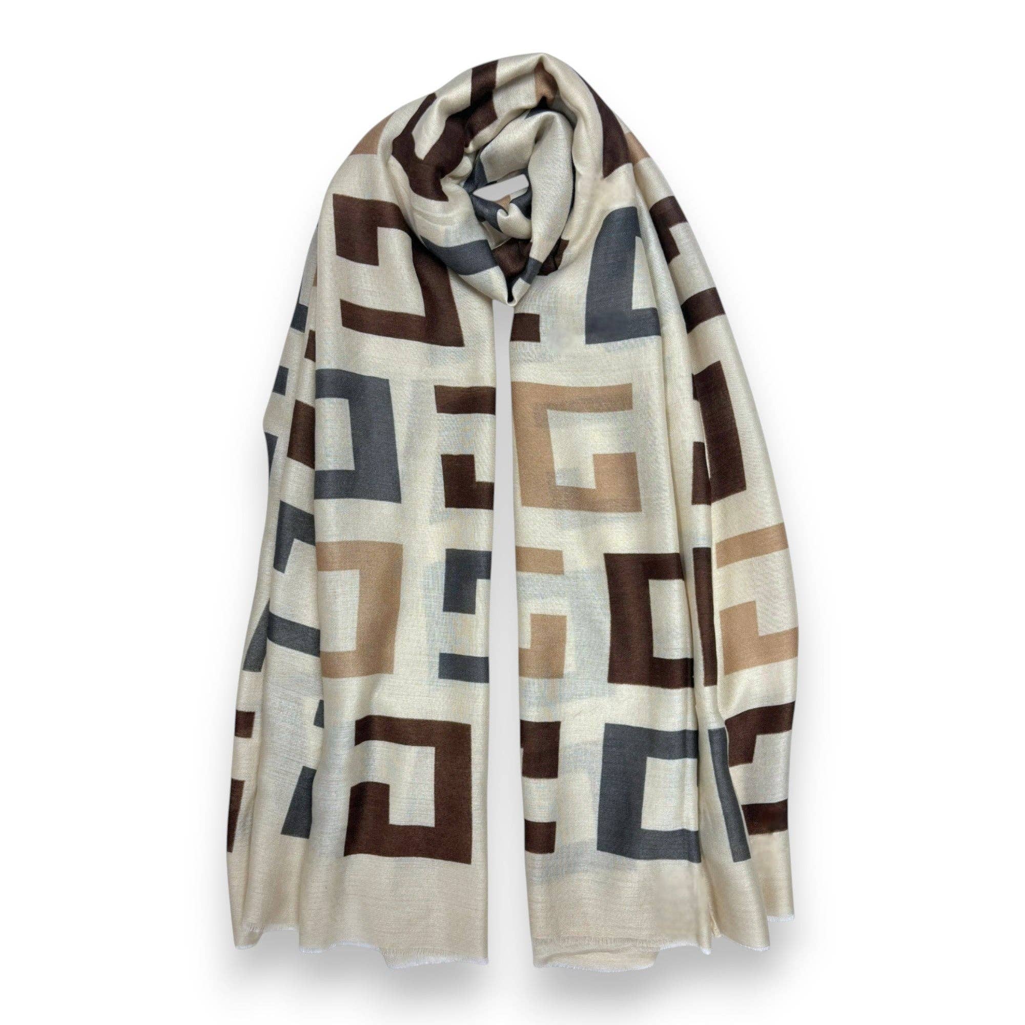Big Geometrical Print Scarf