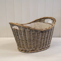 Oval Log Basket With Ears