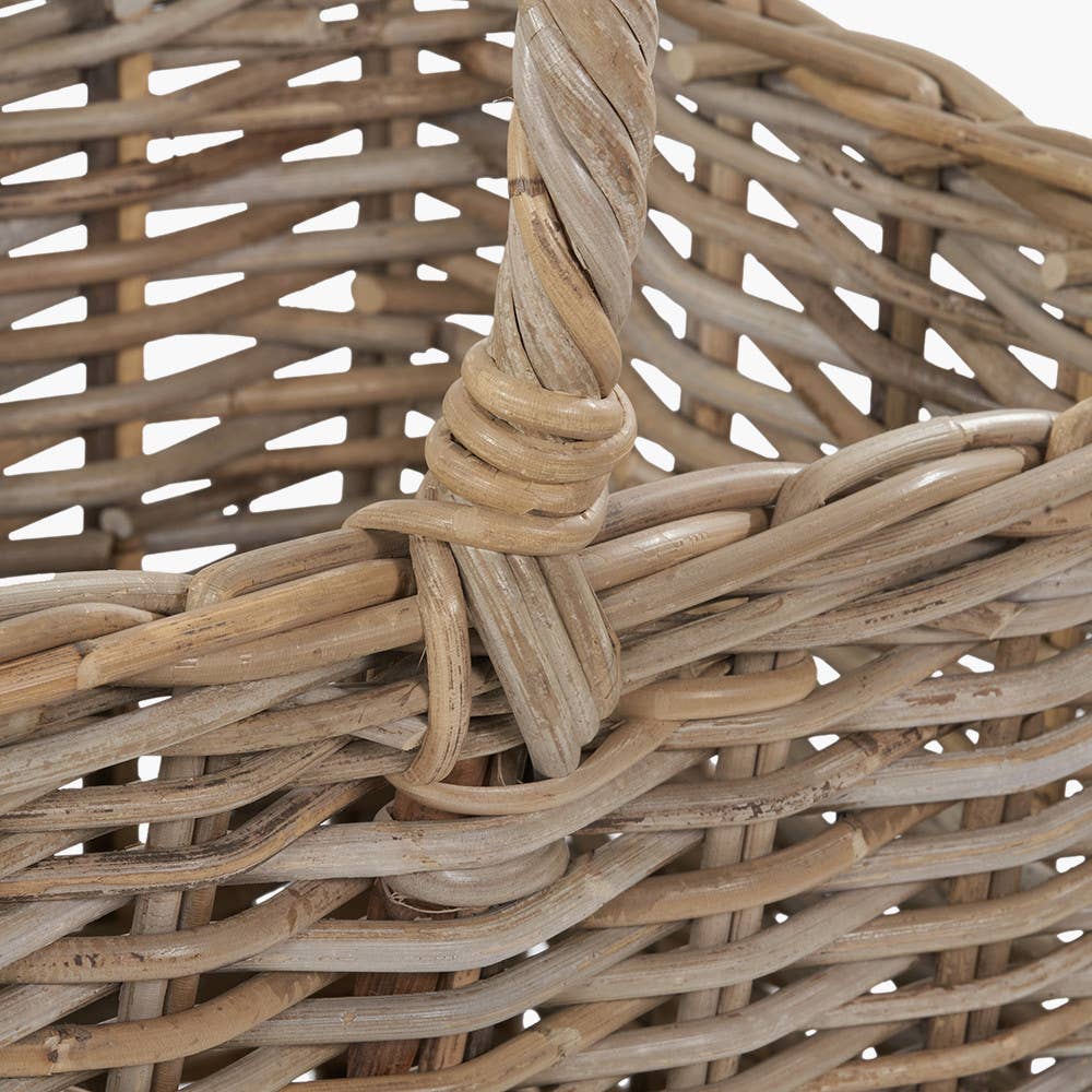 Tobs Grey Kubu Rattan Stair Basket Large