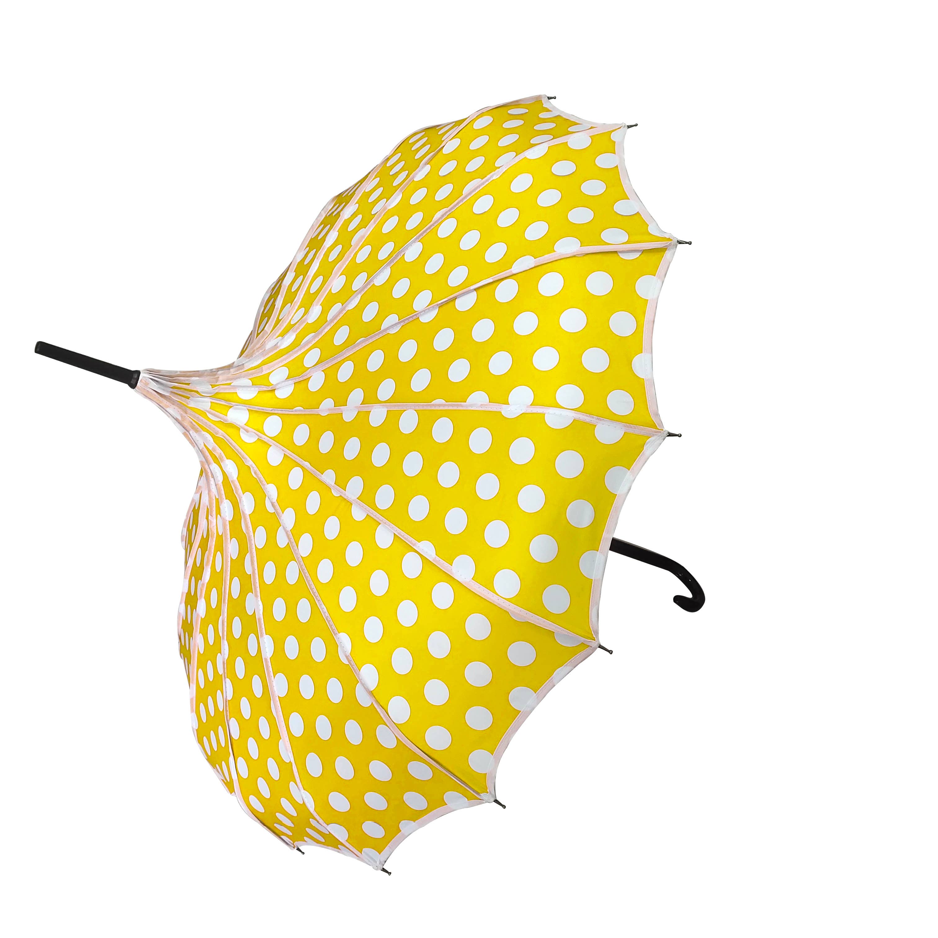 Boutique Polka Dot Ribbed pagoda with UV protection