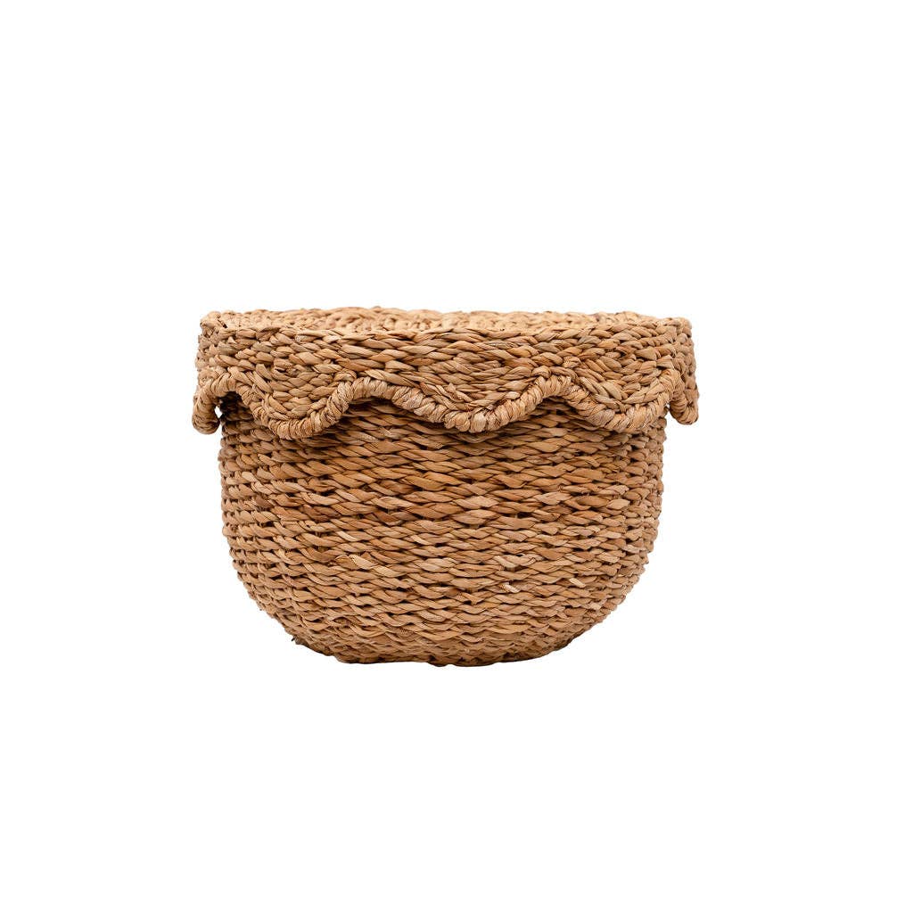 Bangali Scallop Lidded Storage Baskets