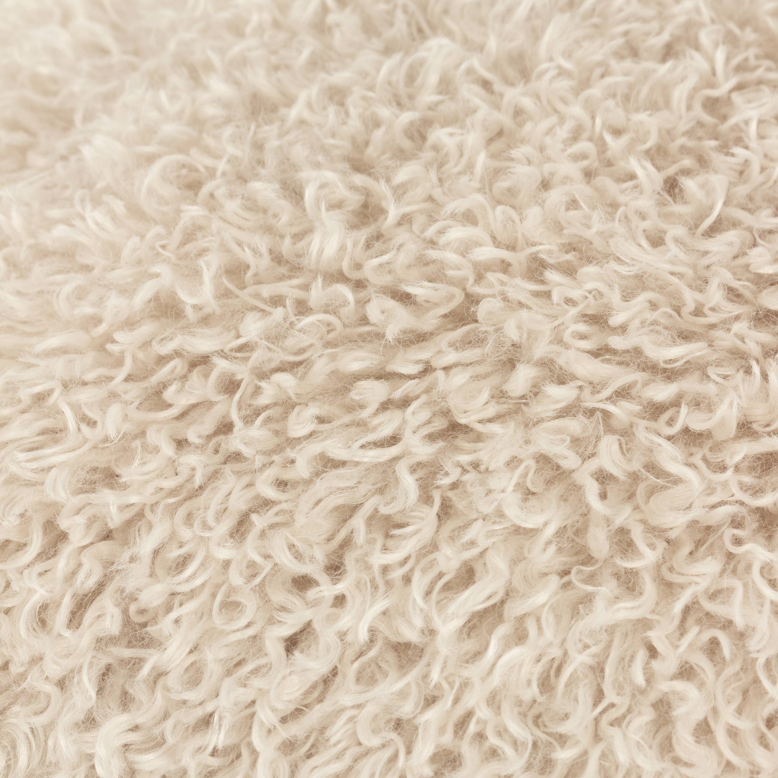 Rowan Faux Fur Cushion Natural