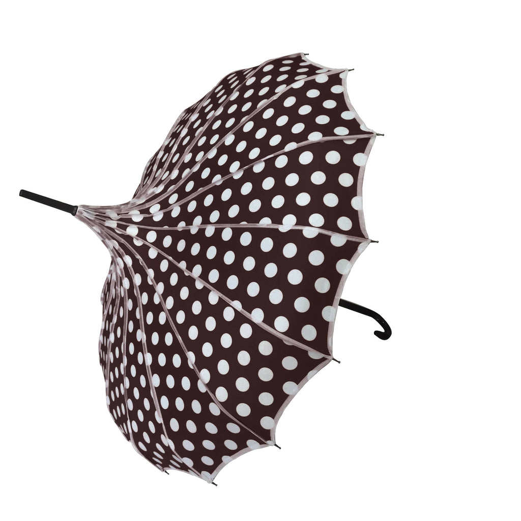 Boutique Polka Dot Ribbed pagoda with UV protection
