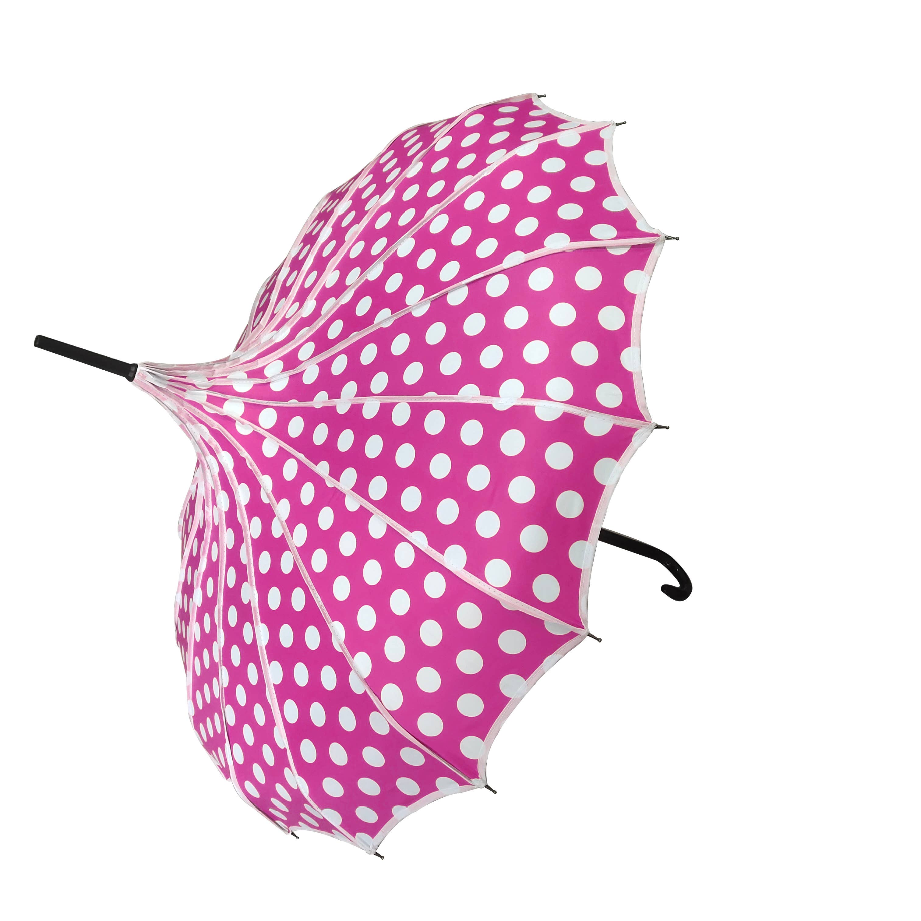 Boutique Polka Dot Ribbed pagoda with UV protection