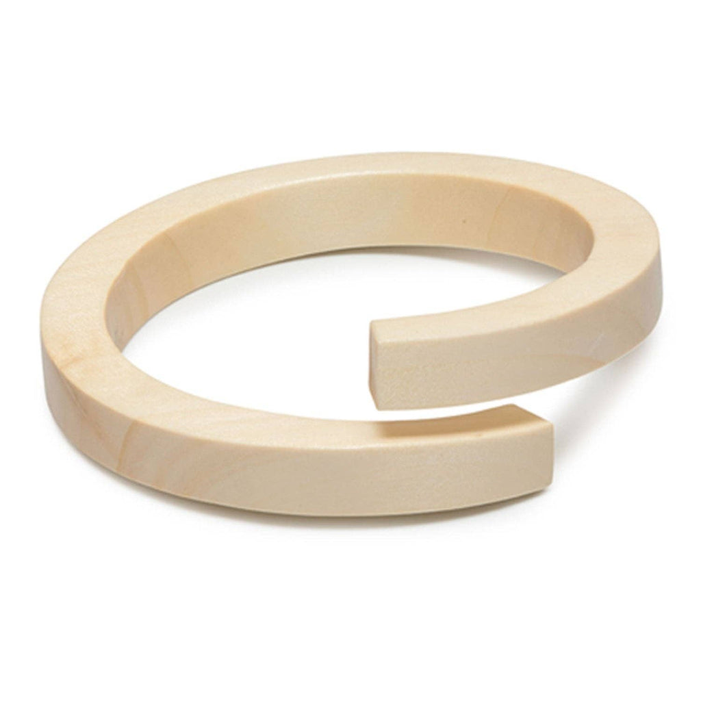 White wood wrap over bangle