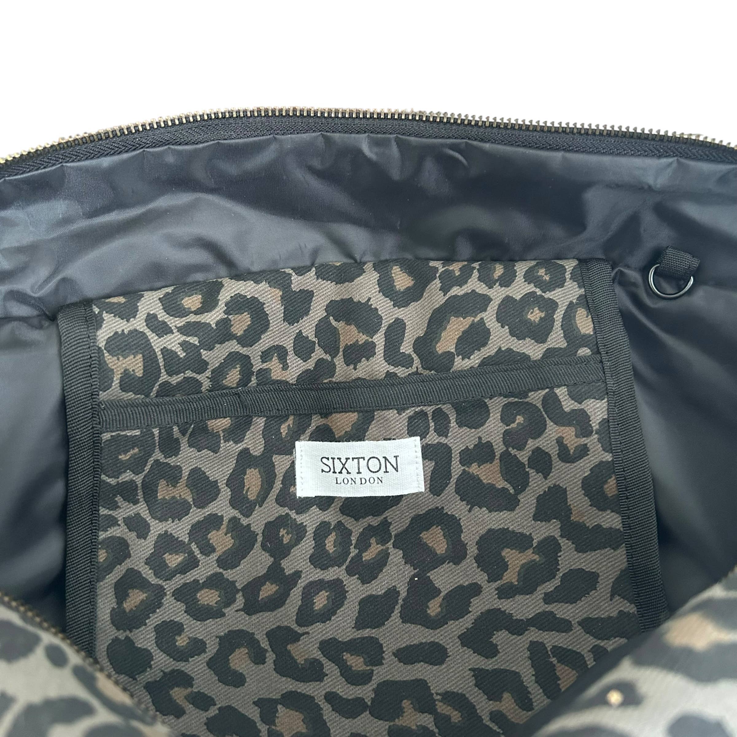 Weekend large tote bag - Grey Leopard print