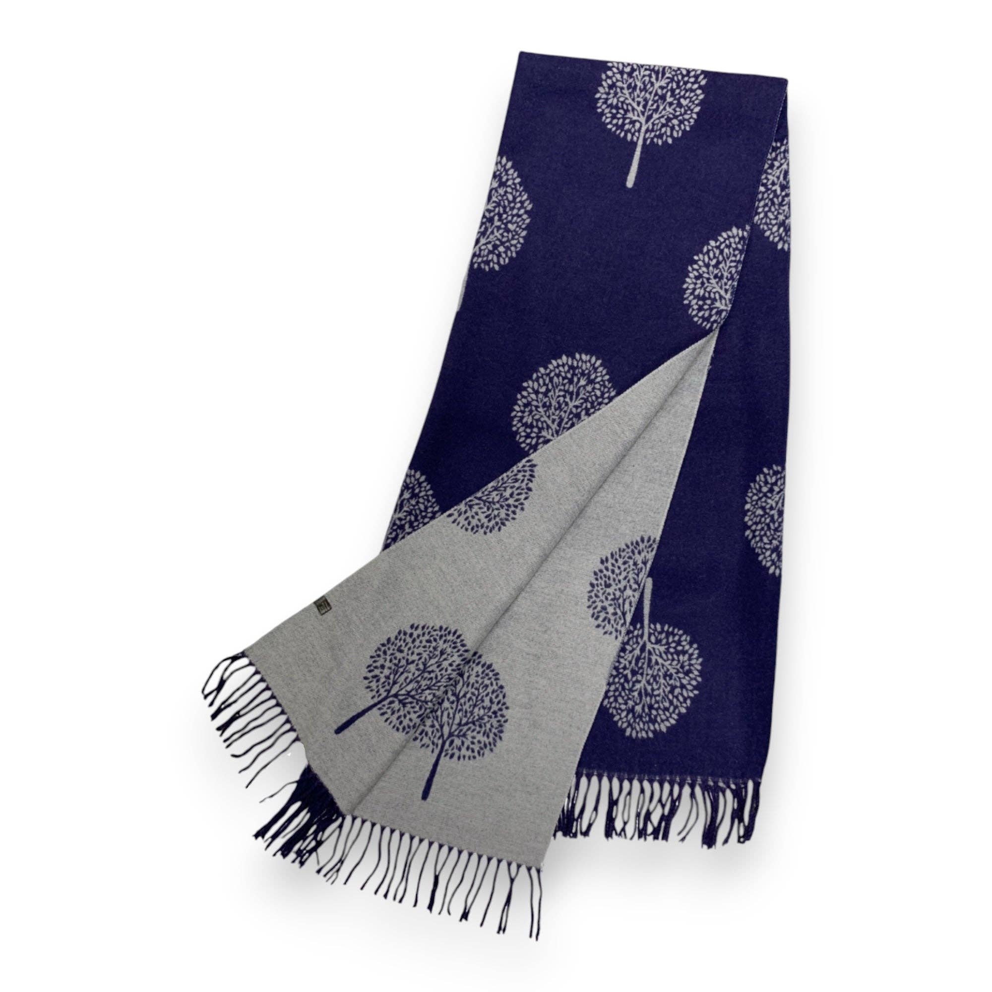 Tree of Life Print Cashmere Blend Winter Scarf
