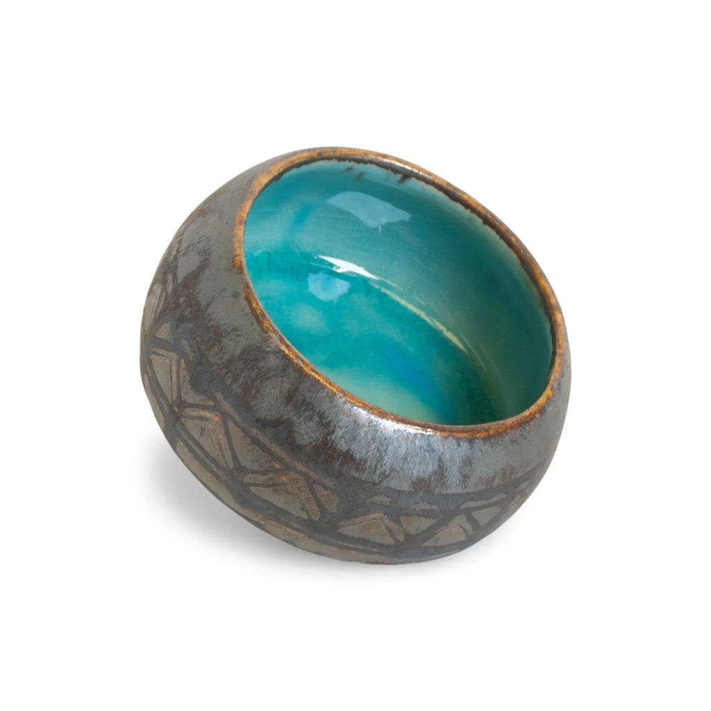 Turquoise Round Dip Bowl