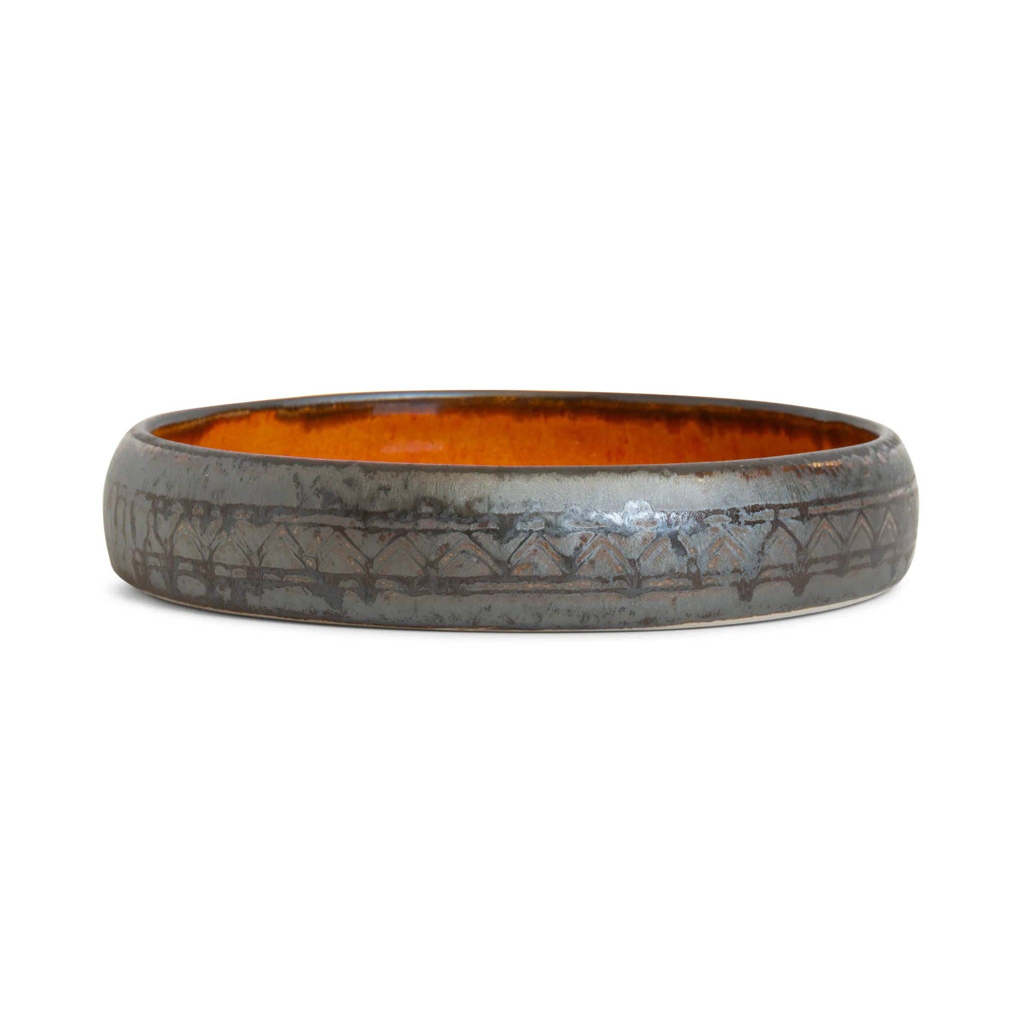 Amber Round Shallow Bowl