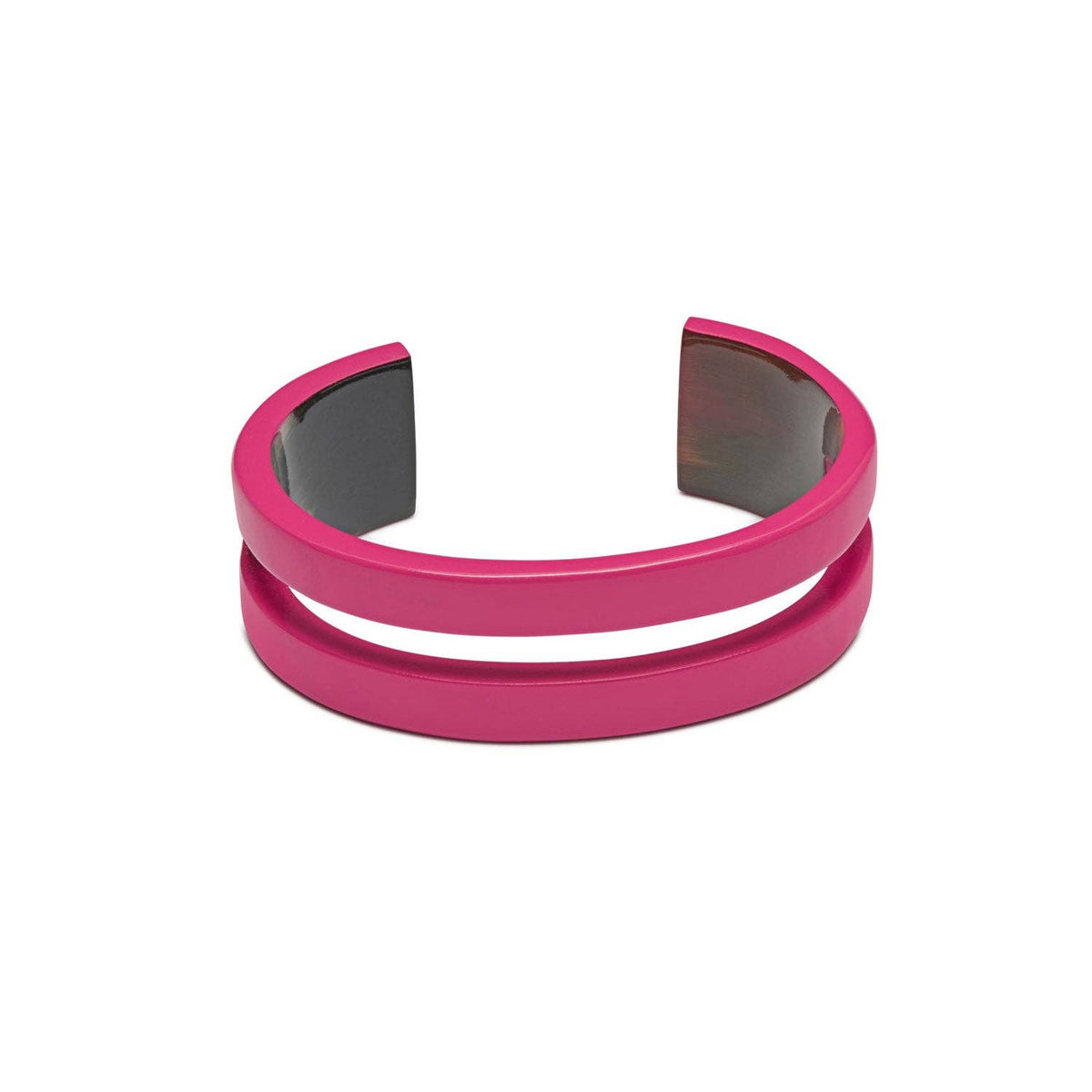 Fuchsia Pink cut-out statement horn cuff cuff bangle jewelry by Branch