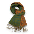 Colorblock Check Print Cashmere Blend Winter Scarf