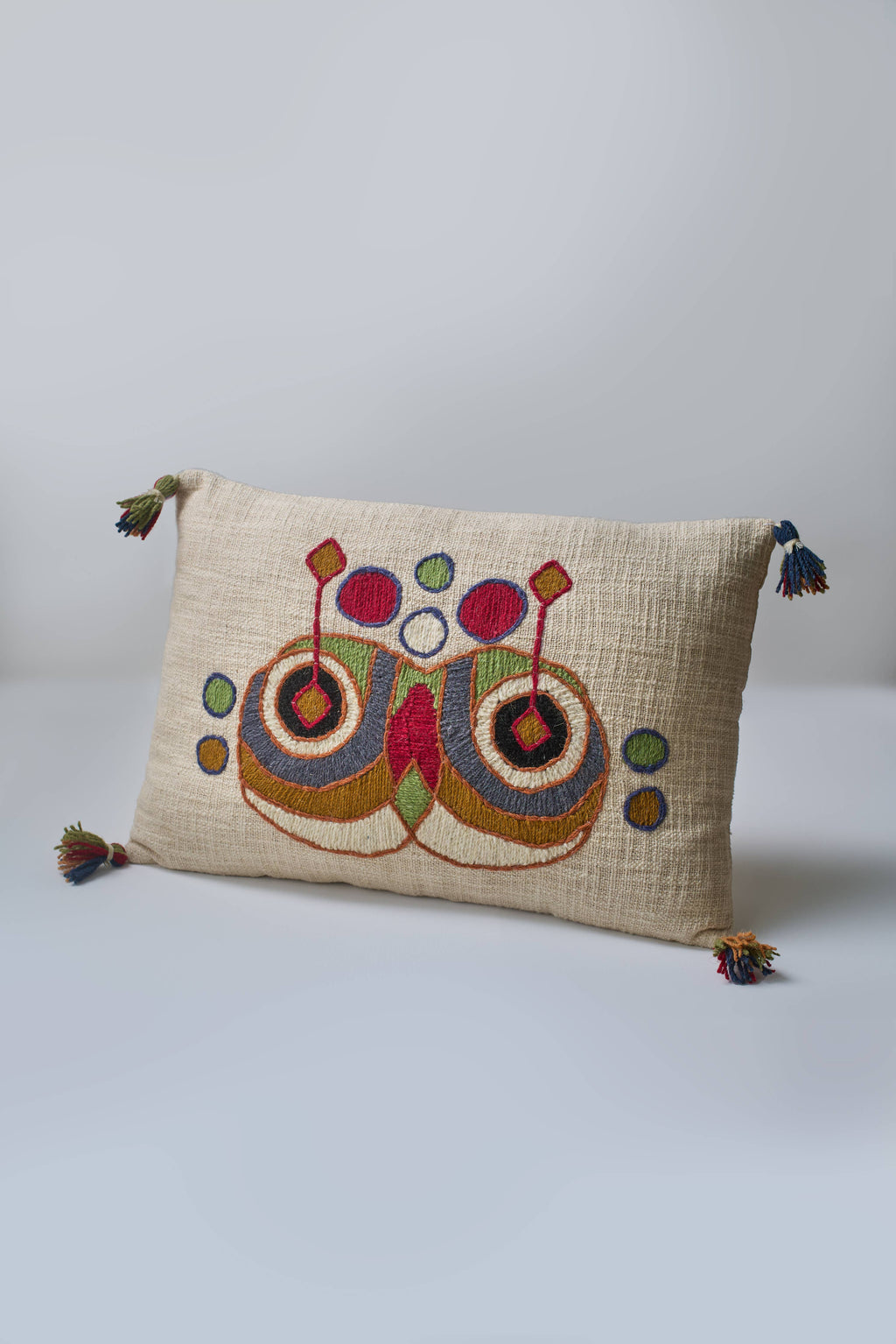 Symmetrical Embroidered Cushion