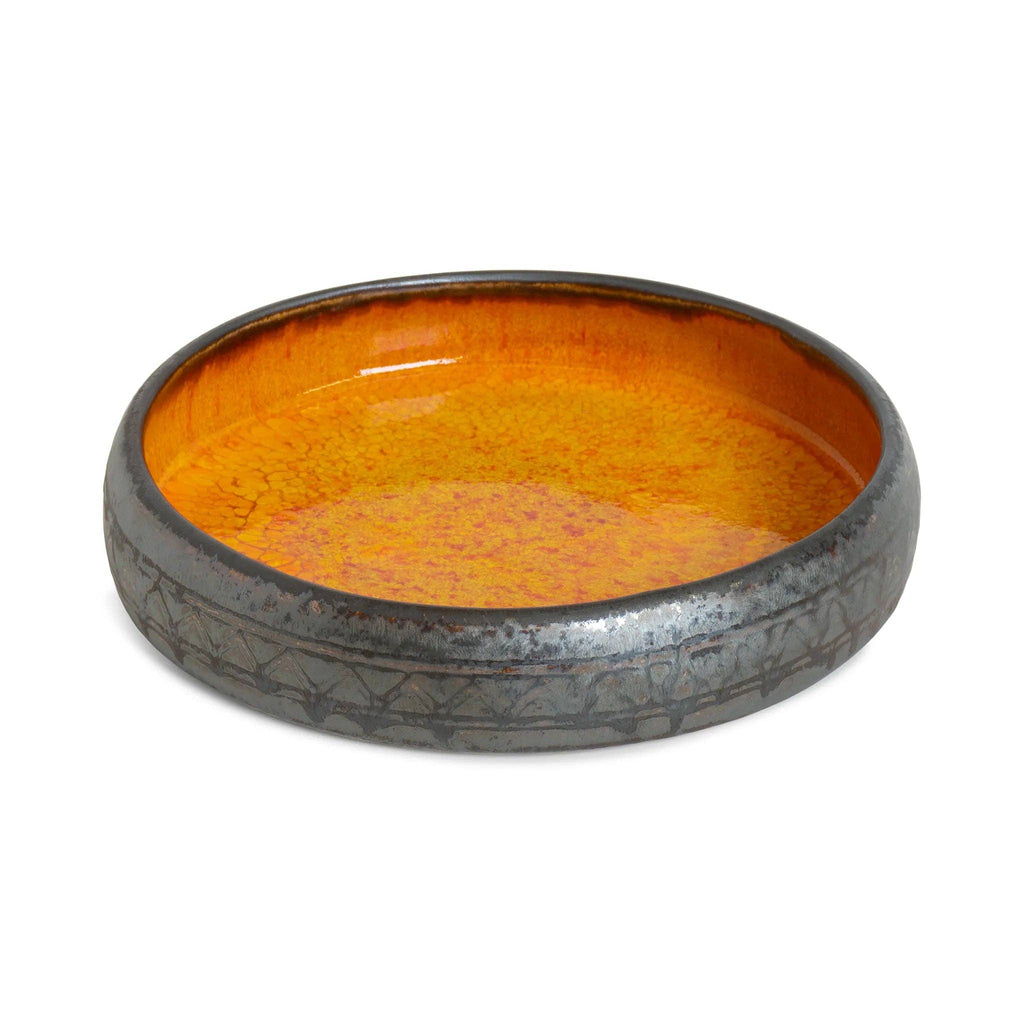 Amber Round Shallow Bowl